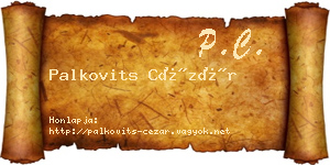 Palkovits Cézár névjegykártya